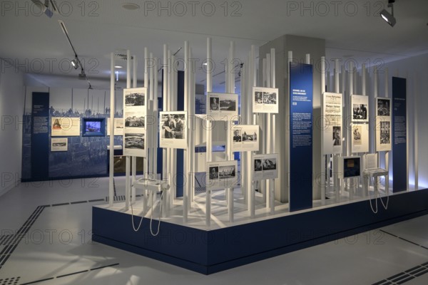 Exhibition Destiny Herrenmensch in the former NS Ordensburg Vogelsang, interior view, Eifel