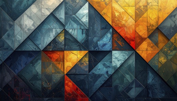 Abstract modern template, geometric effect stylized as mosaic tile, vibrant colorful business