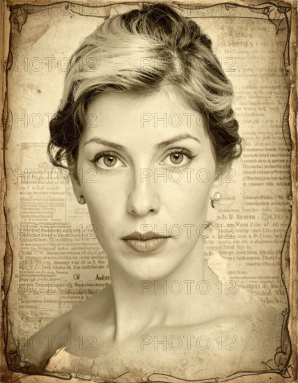 Grunge old public newspaper, texture background wallpaper illustration, vintage tattered yellow