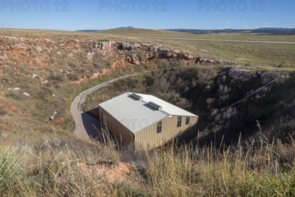 Beulah, Wyoming - The Vore Buffalo Jump, a sinkhole used by Plains Indians as a trap for bison from