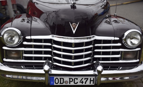 Classic car, 1947 Cadillac Series 62 Convertible, USA, at a classic car meeting in Büsum,