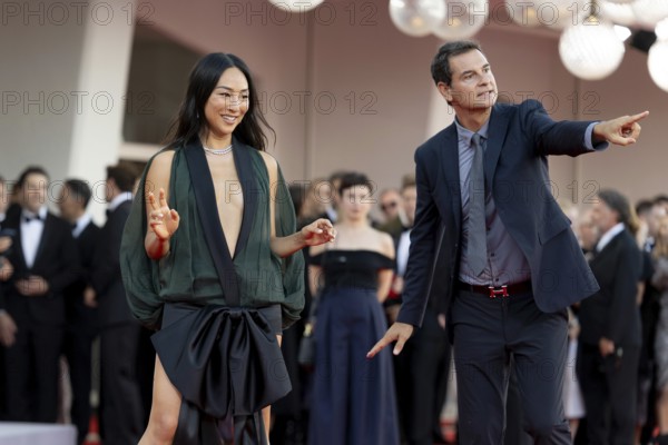 Venice, Italy - 2 September 2025: Greta Lee during the red carpet of - A house of Dynamite - during