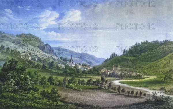 Muggendorf, climatic health resort, around 1850, Franconian Switzerland, district of Forchheim,