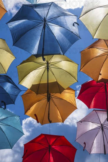 Coloured umbrellas, Interlaken, Bern, Switzerland