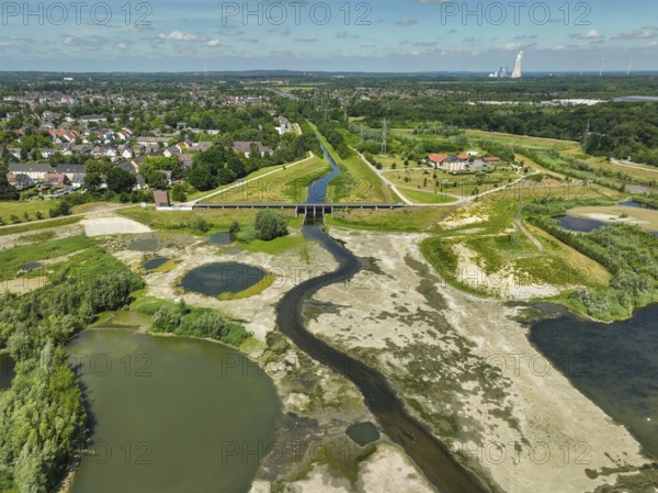 Dortmund, Castrop-Rauxel, North Rhine-Westphalia, Germany - River renaturalisation, renaturation of