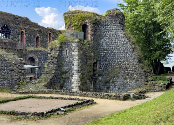 View of part of the ruins of the imperial palace of Emperor Frederick I Barbarossa, Kaiserswerth,