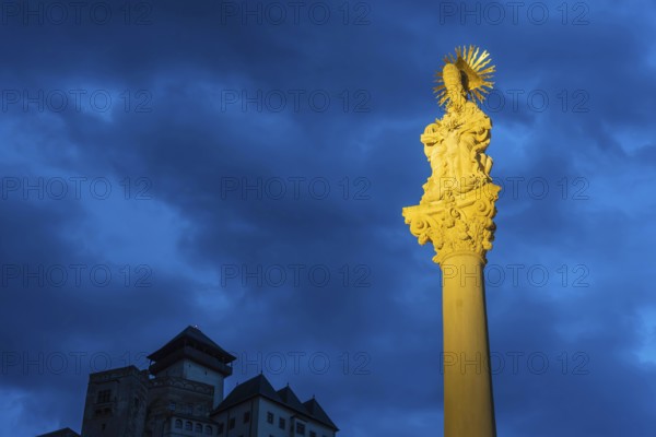 Plague column commemorating the victims of the plague column at the beginning of the 18th century,