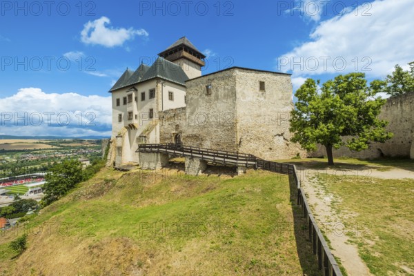 View of the Zápolya Palace and St Matthew's Tower of Trencín Castle, Capital of Culture 2026,