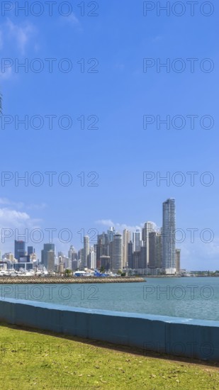 Panoramic view of skyline of Panama City downtown and financial center
