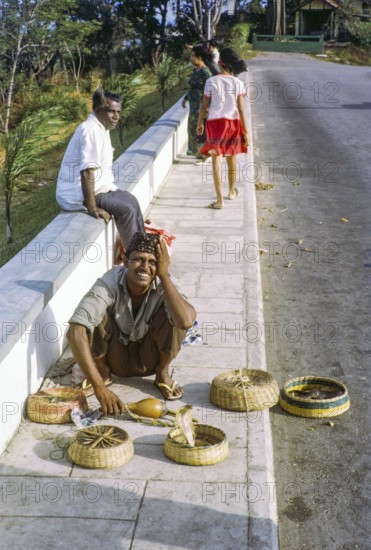 Snake charmer at Mount Faber, Singapore, southeast Asia, 1965