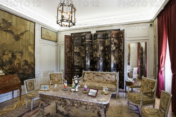 Interior view, Villa Ephrussi de Rothschild, Saint-Jean-Cap-Ferrat, Cap Ferrat, Alpes Maritimes,