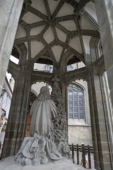 Jesus on the Mount of Olives around 1500, last restoration 2015 at St Nicholas Minster, Überlingen,