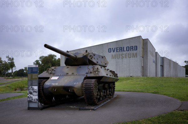 M10 Tank Destroyer tank, exhibit in front of Overlord Museum, Colleville-sur-Mer, D-Day, Operation