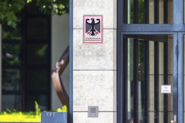 Federal Public Prosecutor General at the Federal Court of Justice in Karlsruhe. Office sign with