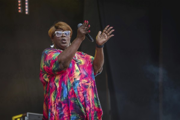 Dorrey Lyles, singer of the Weather Girls at the Berliner Rundfunk 91.4 Open Air in the Berlin