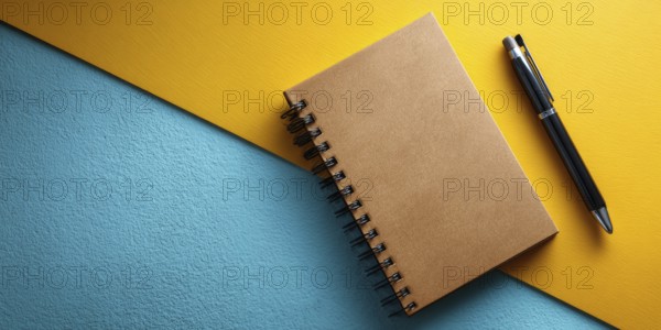 Minimalistic flat lay of office workflow productivity tools that improve efficiency and saving time