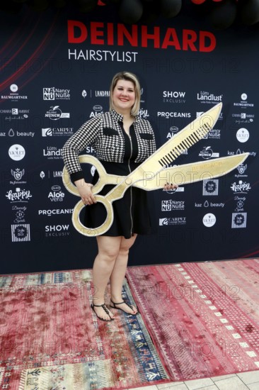 Janine Becker (owner) at the VIP opening of the new Deinhard Salon Am Mühlanger 3, Berlin, 28 June
