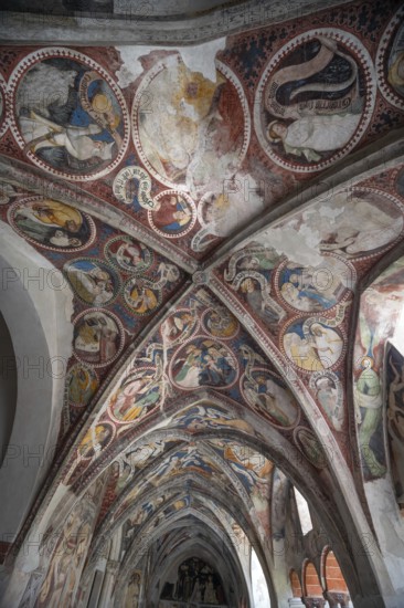 Cathedral cloister around 1370, the frescoes were painted from around 1390, Bressanone Cathedral,