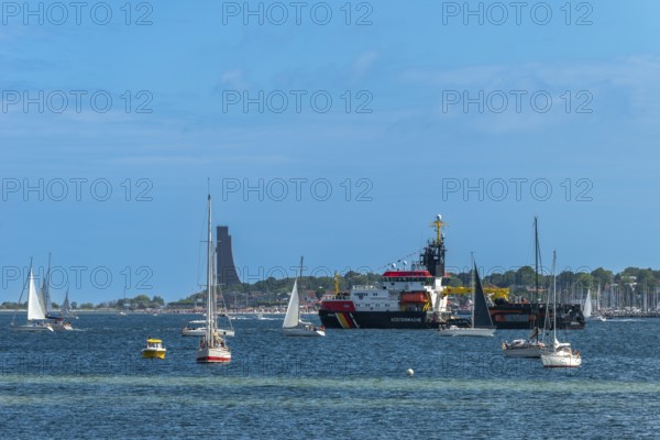 Windjammer parade 2025 on the Kiel Fjord at the end of the Kiel Week, tall ships, three-master,