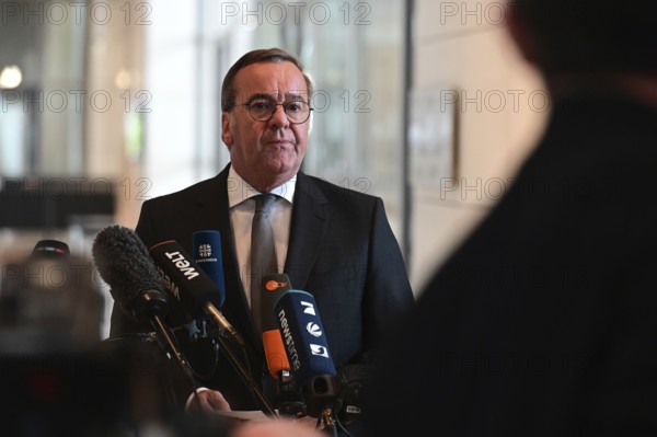 Defence Minister Boris Pistorius (SPD) informs media representatives about the increase in the