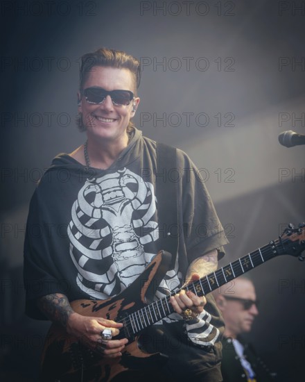 Synyster Gates (Brian Elwin Haner Jr.), guitarist of Avenged Sevenfold live at the Zitadelle