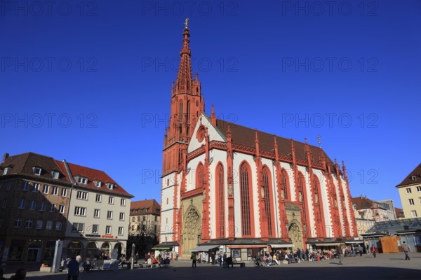 St Mary's Chapel on the Würzburg market square, Würzburg, Lower Franconia, Bavaria, Germany