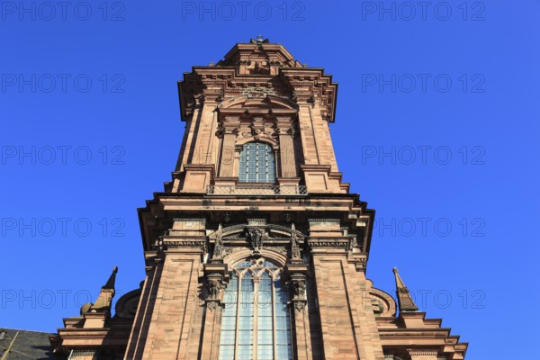 Tower of the new church. Today the building is used as an assembly hall and banqueting hall of the