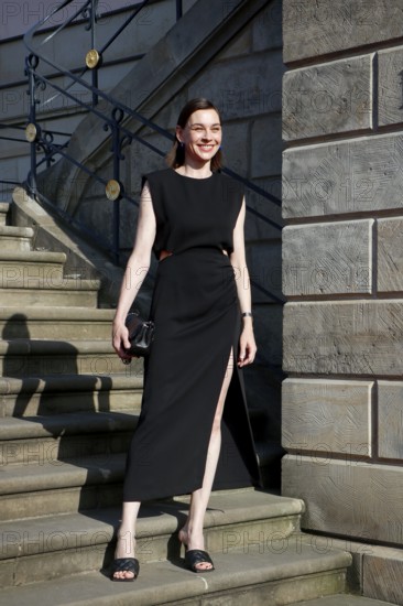 Christiane Paul arriving for Charles Gounod's Roméo et Juliette after William Shakespeare at the