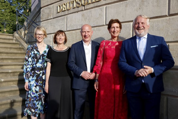 Nina Englert, Elisabeth Sobotka, Kai Wegner, Ilka Horstmeier and guest at the arrival of Charles