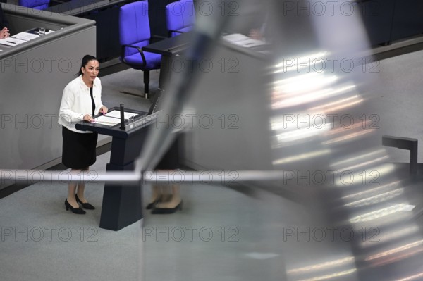 Dr Hülya Düber (CDU CSU) speaks on the agenda item Minimum Wage Act at the eleventh session of the