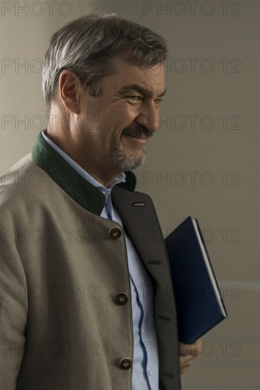 Markus Söder (CSU Chairman and Minister-President of Bavaria) on his way to consult Federal