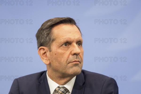 Olaf Lies (SPD, Minister-President of Lower Saxony) during a press conference after the