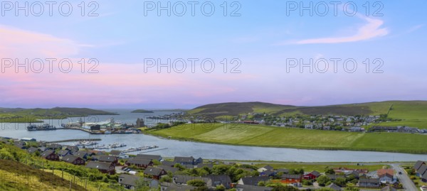 Scotland, Shetland. Town of Scalloway on the west coast ofthe Mainland, a fishing port