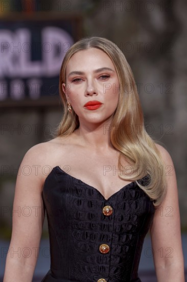 Scarlett Johansson at the German premiere of the adventure film Jurassic World, the rebirth at