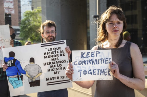 Detroit, Michigan - Activists gathered at the Federal Building to support community members who had