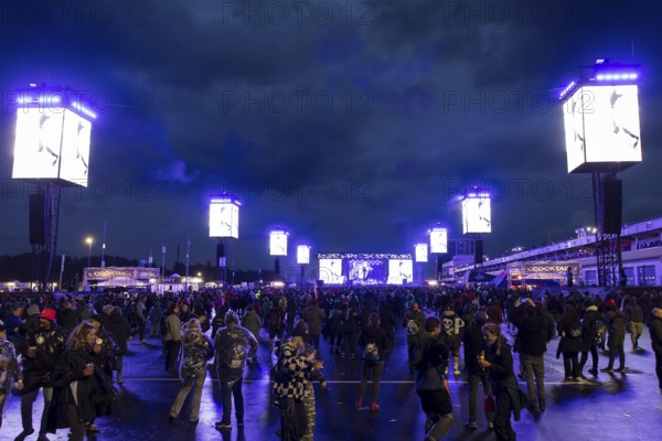 Main stage with monitors at the Rock am Ring Festival on Friday, Nürburgring race track race track,