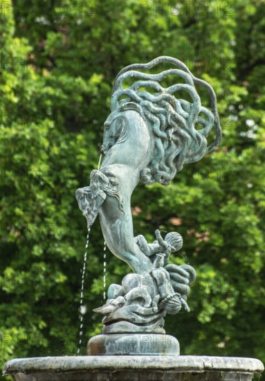 Bäckahästen, The Creek Horse, a mythological animal that is a fountain in Ystad, Skåne County,