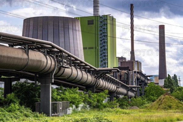 Pipelines for various gases, blast furnace gas, Thyssenkrupp Steel steelworks in