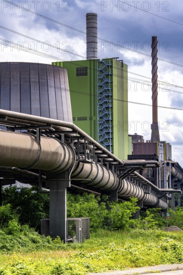 Pipelines for various gases, blast furnace gas, Thyssenkrupp Steel steelworks in