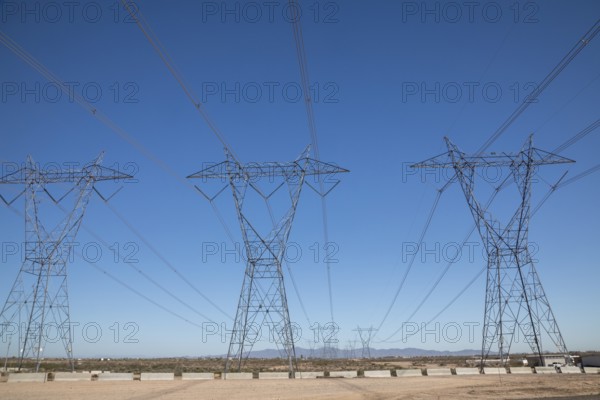 Tonopah, Arizona - Electrical transmission wires from the Palo Verde Nuclear Power Plant