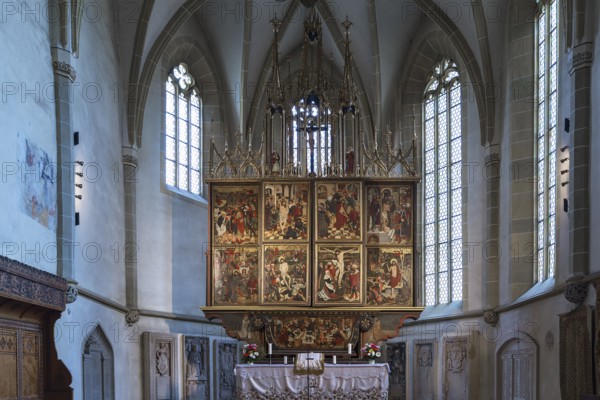 Mediac altar, late Gothic winged altar, built 1490-1520, St. Margaret's Church, Medias,