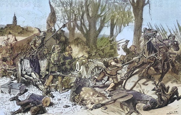 German Peasants' War, 1524-1526, scene from the Battle of Böblingen/German Peasants' War, scene