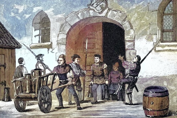 German Peasants' War, 1524-1526, Bermeter plunders a rectory in Würzburg. Georg Bermeter zu