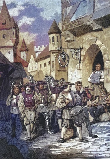 German Peasants' War, 1524-1526, Der Rat zu Hall mit seine Waffen/German Peasants' War, The Council
