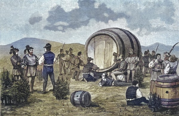 German Peasants' War, 1524-1526, Peasants' Camp on the Juniper with a Large Wine Barrel/German