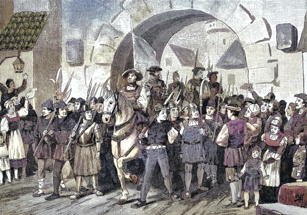 German Peasants' War, 1524-1526, The Heilbronn Flag moves out/German Peasants' War, The Heilbronn