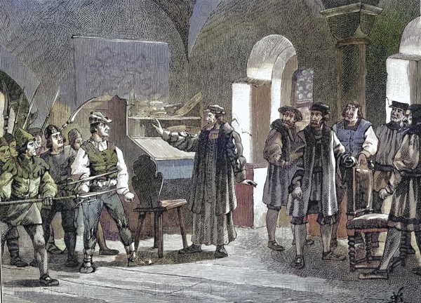 German Peasants' War, 1524-1526, The Insurgents in the Town Hall in Heilbronn/German Peasants' War,