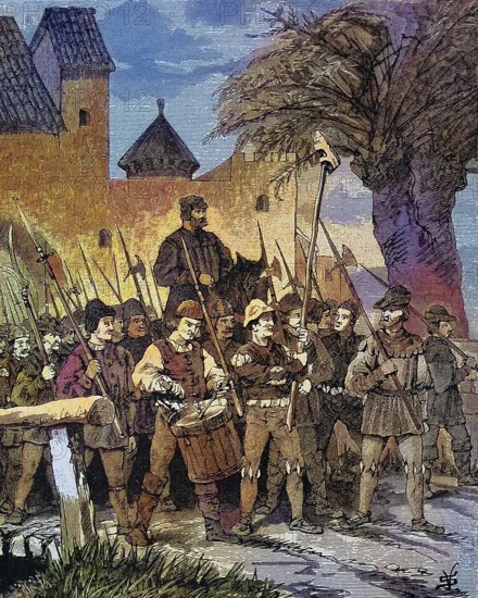 German Peasants' War, 1524-1526, Georg Mezler moves out of Oberschüpf/German Peasants' War, Georg