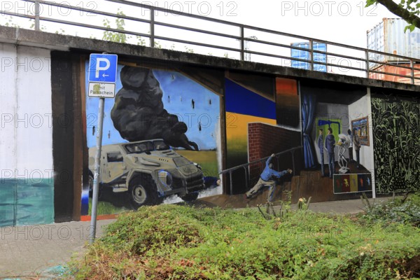 Graffiti applied as part of the MEMUR Urban Art Festival in Oldenburg, Lower Saxony, Germany