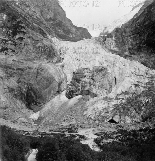 The Upper Grindelwald Glacier is a valley glacier, Alps, Glacier, Grindelwald, Canton of Bern,